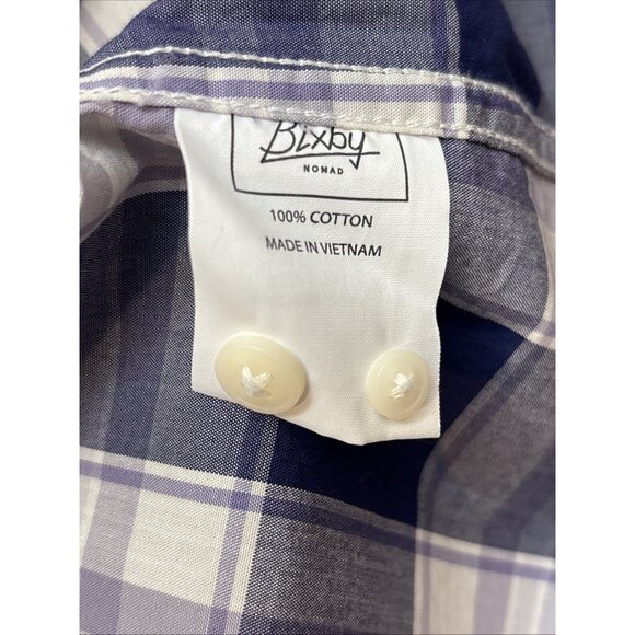 Bixby Nomad Slim Fit Men's Casual Button-Up Plaid Long Sleeve Shirt Size XL Tall - Picture 5 of 6